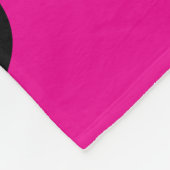 Smile Melt - Magenta en Black Fleece Deken (Hoek)