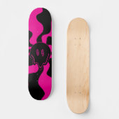 Smile Melt - Magenta en Black Persoonlijk Skateboard (Voorkant)