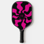 Smile Melt - Magenta en Black Pickleball Paddle (Achterkant)