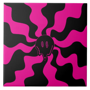 Smile Melt - Magenta en Black Tegeltje