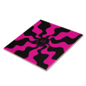 Smile Melt - Magenta en Black Tegeltje (Zijkant)