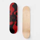 Smile Melt Retro Rood en Zwart Persoonlijk Skateboard (Voorkant)