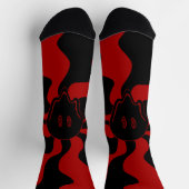 Smile Melt Retro Rood en Zwart Sokken (Top)