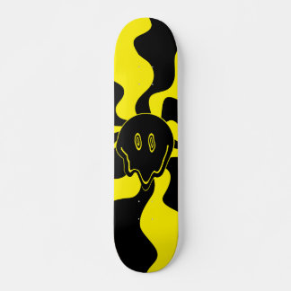 Smile Melt Retro Zwart en Geel Persoonlijk Skateboard