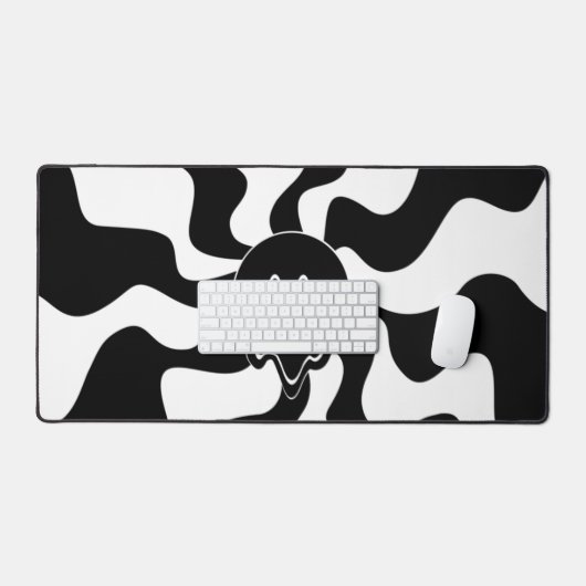 Smile Melt - Zwart-wit Bureaumat (Keyboard & Muis)