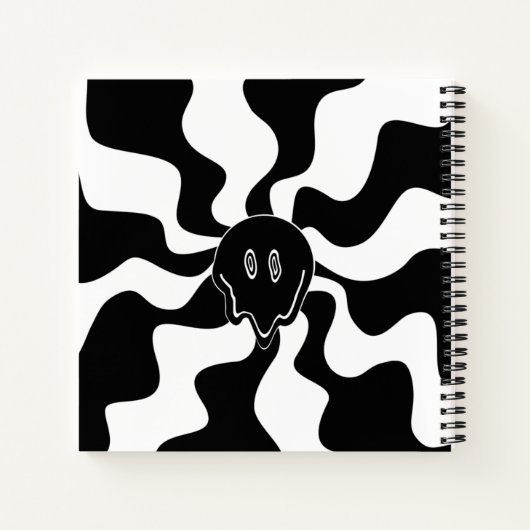 Smile Melt - Zwart-wit Notitieboek (Achterkant)