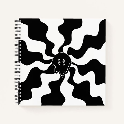 Smile Melt - Zwart-wit Notitieboek (Voorkant)