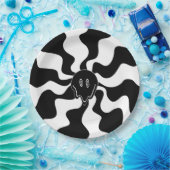 Smile Melt - Zwart-wit Papieren Bordje (Feest)