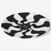 Smile Melt - Zwart-wit Papieren Bordje (Gekanteld)