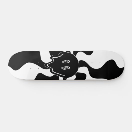 Smile Melt - Zwart-wit Persoonlijk Skateboard (Horizontaal)