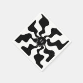 Smile Melt - Zwart-wit Servet (Hoek)