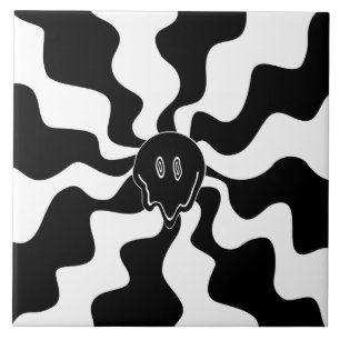 Smile Melt - Zwart-wit Tegeltje