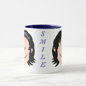 Smile Mokken Black Hair Girl (Midden)