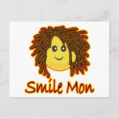 Smile Mon Fire Rasta Face Briefkaart (Voorkant)