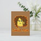 Smile Mon Fire Rasta Face Briefkaart (Staand voorkant)
