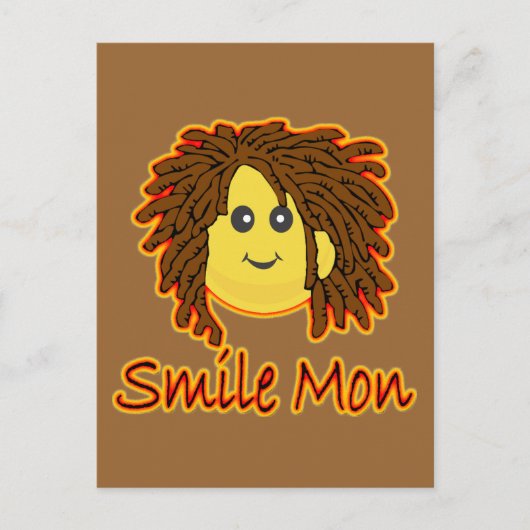 Smile Mon Fire Rasta Face Briefkaart (Voorkant)