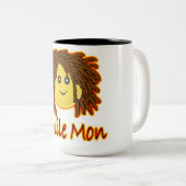 Smile Mon Fire Rasta Face Tweekleurige Koffiemok (Voorkant rechts)