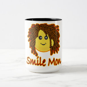 Smile Mon Fire Rasta Face Tweekleurige Koffiemok