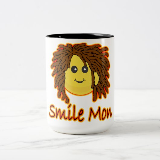 Smile Mon Fire Rasta Face Tweekleurige Koffiemok (Center)