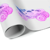 Smile Monster Truck Rally Verjaardagsfeest Cadeaupapier (Rol Hoek)