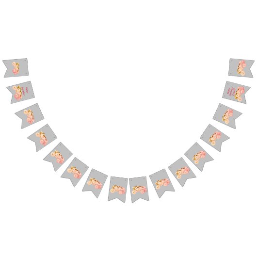 Smile Monster Truck Rally Verjaardagsfeest Vlaggetjes (Alle)