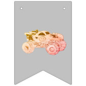 Smile Monster Truck Rally Verjaardagsfeest Vlaggetjes (Eerste vlag)