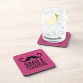 SMILE & Mustache Bier Onderzetter (Rechterzijde)