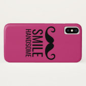 SMILE & Mustache op OM HET EVEN WELKE Hoesje van d (Achterkant (horizontaal))