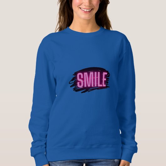 Smile Neon Graphic Women’s Sweatshirt (Voorkant)
