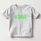 "Smile" neon groene letters Kinder Shirts (Voorkant)