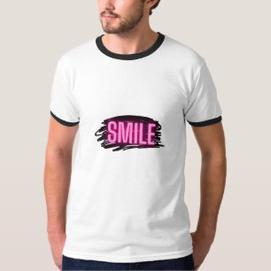 Smile Neon Text Heren Ring T-Shirt