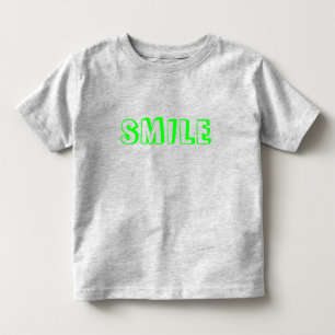 "Smile" neongroene letters Kinder Shirts