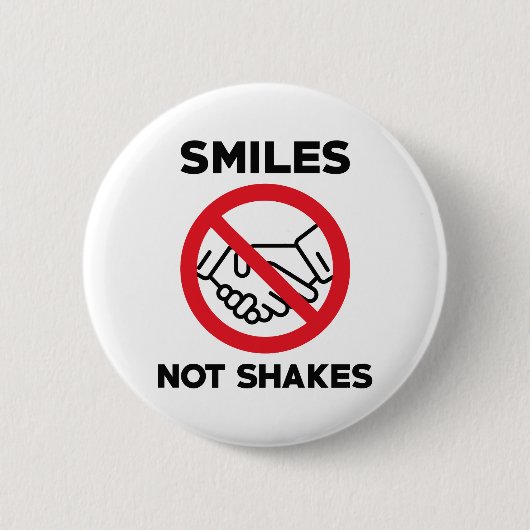 Smile not Shakes Ronde Button 5,7 Cm (Voorkant)