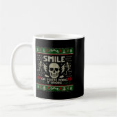 Smile Or You're Doing It Wrong Skeleton Skull Holi Koffiemok (Links)