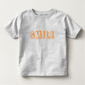 "Smile" oranje letters grijs Kinder Shirts (Voorkant)