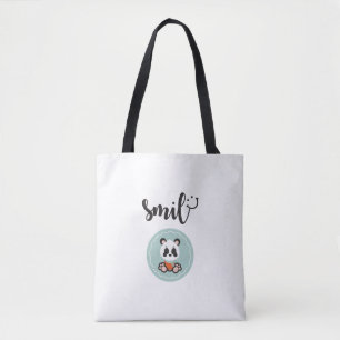 Smile Panda Medium Canvas tas