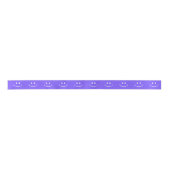Smile Pattern Neon Blue Ribbon Satijnen Lint (Voorkant)
