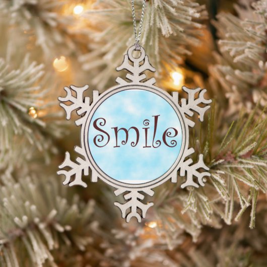 Smile-pewter snowflake ornament (Boom)