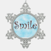 Smile-pewter snowflake ornament (Voorkant)