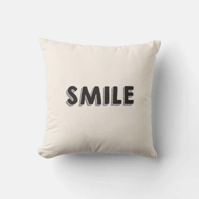 Smile Pillow - Chalkboard Black Kussen (Voorkant)