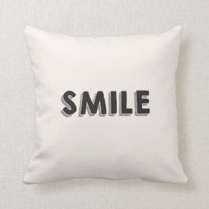 Smile Pillow - Chalkboard Black Kussen