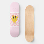 smile pink  persoonlijk skateboard (Voorkant)