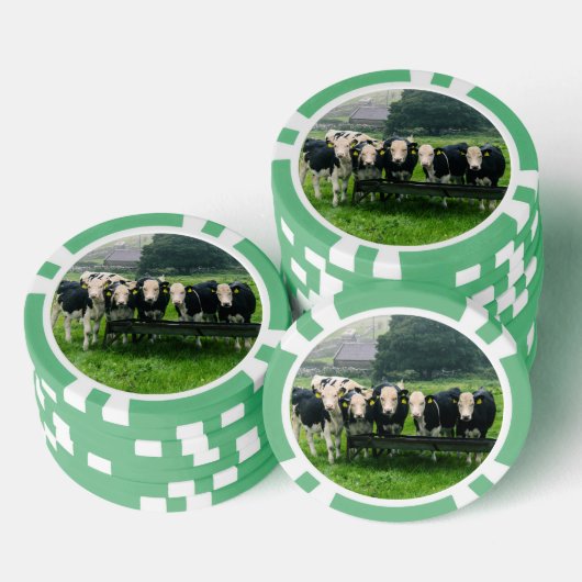 Smile please! Cute and fun cows Poker Chips (Opstapeling)
