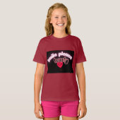 Smile Please Cute Heart Grafische Kinder T-shirts (Voorkant volledig)