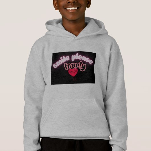 Smile Please Kids Pullover Hoodie (Voorkant)