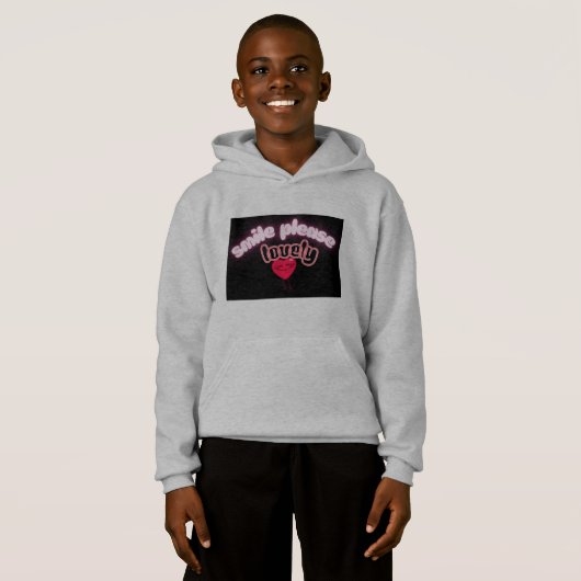 Smile Please Kids Pullover Hoodie (Voorkant volledig)