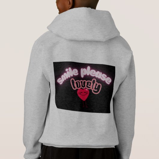 Smile Please Kids Pullover Hoodie (Achterkant)