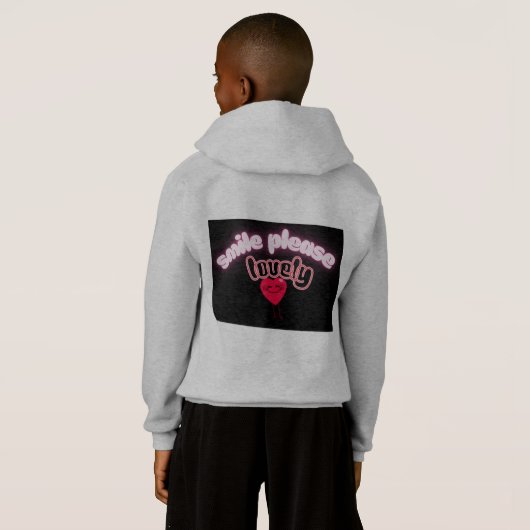 Smile Please Kids Pullover Hoodie (Achterkant volledig)