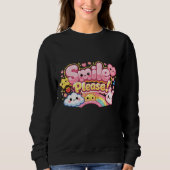 Smile Please tekst kawaii stijl Trui (Voorkant)