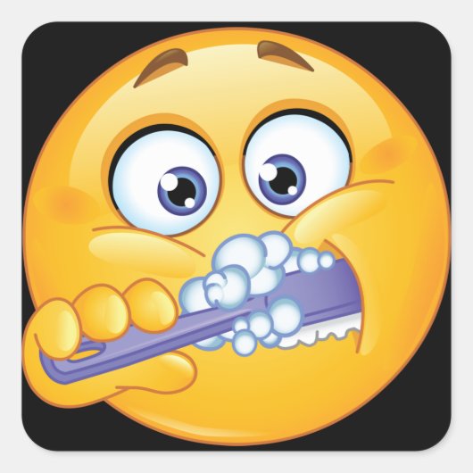 Smile - Poets je tanden Sticker (Voorkant)